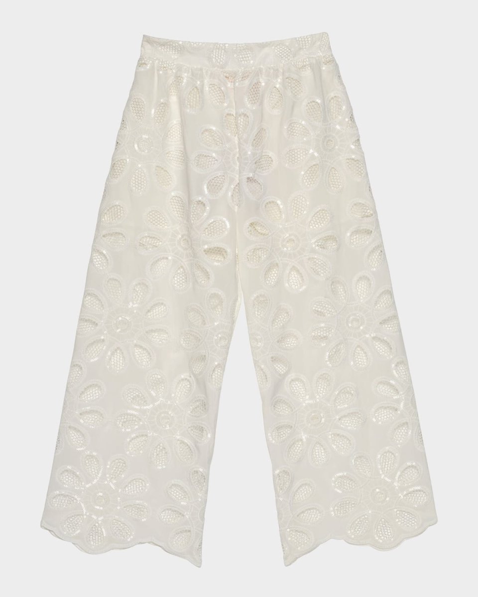 Girl's Layla Floral Lace Pants, Size 4-14